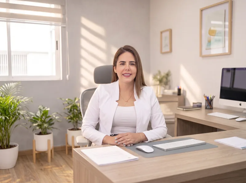 La Dra. Arlette Ortega en su consultorio, lista para tu valoración